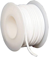 Made in USA - 3/32" x 20' Spool Length, PTFE Compression Packing - -450 to 550° F, White - Industrial Tool & Supply