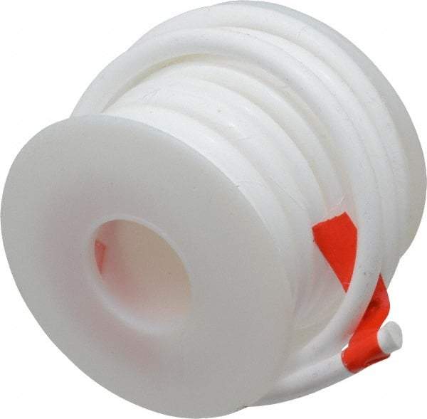 Made in USA - 7/32" x 15' Spool Length, PTFE Compression Packing - -450 to 550° F, White - Industrial Tool & Supply