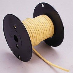 Made in USA - 1/2" x 3.1' Spool Length, TFE/Aramid Compression Packing - 5,000 Max psi, -100 to 500° F, Yellow - Industrial Tool & Supply
