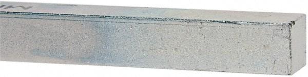 Made in USA - 12" Long x 1/2" High x 1/2" Wide, Zinc-Plated Oversized Key Stock - C1018 Steel - Industrial Tool & Supply