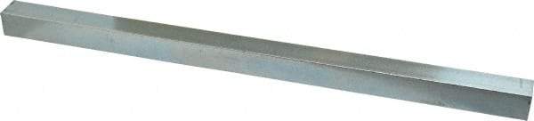 Made in USA - 12" Long x 5/8" High x 5/8" Wide, Zinc-Plated Oversized Key Stock - C1018 Steel - Industrial Tool & Supply