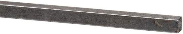 Made in USA - 12" Long x 3/16" High x 3/16" Wide, Over/Undersized Key Stock - 1090/1095 Steel - Industrial Tool & Supply