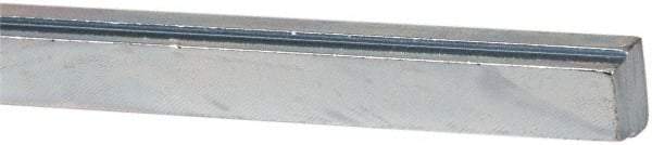 Made in USA - 12" Long, Zinc-Plated Step Key Stock for Shafts - C1018 Steel - Industrial Tool & Supply