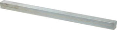 Made in USA - 12" Long, Zinc-Plated Step Key Stock for Shafts - C1018 Steel - Industrial Tool & Supply