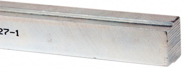 Made in USA - 12" Long, Zinc-Plated Step Key Stock for Shafts - C1018 Steel - Industrial Tool & Supply
