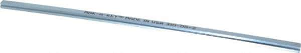 Made in USA - 12" Long, Zinc-Plated Step Key Stock for Gears - C1018 Steel - Industrial Tool & Supply