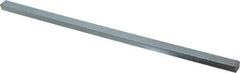Made in USA - 12" Long, Zinc-Plated Step Key Stock for Gears - C1018 Steel - Industrial Tool & Supply
