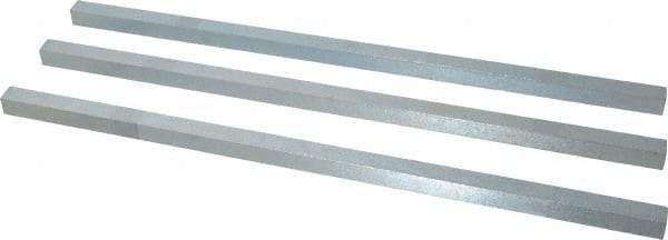 Made in USA - 12" Long, Zinc-Plated Oversized Key Stock - C1045 Steel - Industrial Tool & Supply