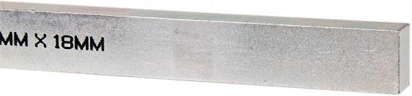Made in USA - 12" Long, Zinc-Plated Oversized Key Stock - C1045 Steel - Industrial Tool & Supply