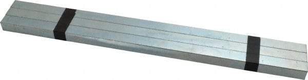 Made in USA - 12" Long, Zinc-Plated Oversized Key Stock - C1045 Steel - Industrial Tool & Supply