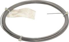 Value Collection - 30 Gage, 0.08 Inch Diameter x 59 Ft. Long, 302/304 Music Wire Coil - ASTM A580, 1 Lb. Shipping Weight - Industrial Tool & Supply