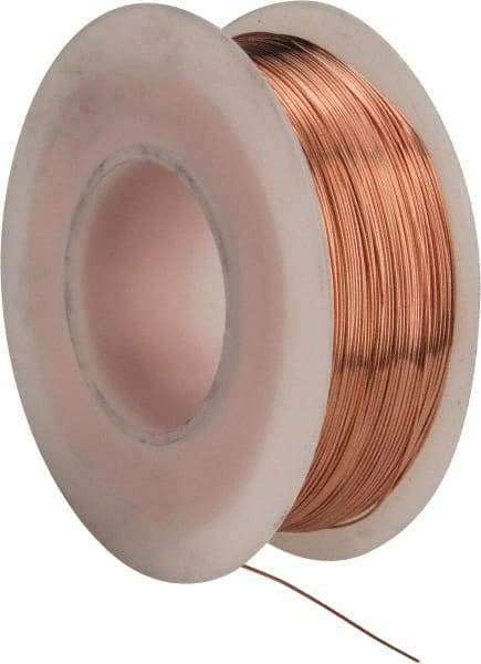 Made in USA - 28 Gage, 0.0126" Diameter x 498' Long, Bare, Copper Bus Bar Wire - Pure Copper (ASTM B3) - Industrial Tool & Supply