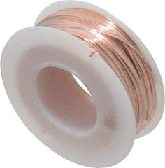 Made in USA - 24 Gage, 0.0201" Diameter x 198' Long, Bare, Copper Bus Bar Wire - Pure Copper (ASTM B3) - Industrial Tool & Supply