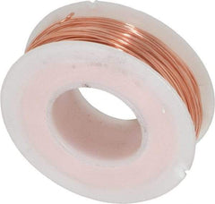 Made in USA - 22 Gage, 0.0253" Diameter x 125' Long, Bare, Copper Bus Bar Wire - Pure Copper (ASTM B3) - Industrial Tool & Supply