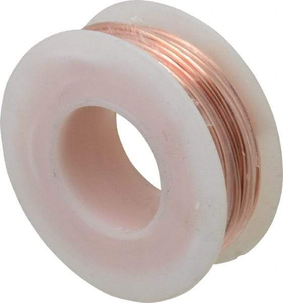 Made in USA - 16 Gage, 0.0508" Diameter x 32' Long, Bare, Copper Bus Bar Wire - Pure Copper (ASTM B3) - Industrial Tool & Supply