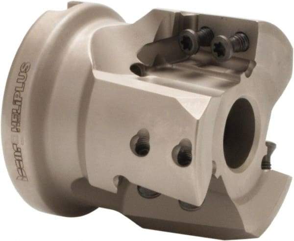 Iscar - 3 Inserts, 2" Cut Diam, 3/4" Arbor Diam, 0.827" Max Depth of Cut, Indexable Square-Shoulder Face Mill - 0/90° Lead Angle, 2" High, HP AD.. 2207.. Insert Compatibility, Series HP F90AT - Industrial Tool & Supply