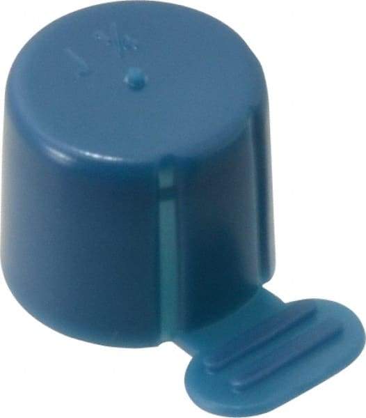 Caplugs - 1/4 NPT ID, Tear-Tab Cap - Polyethylene, Blue - Industrial Tool & Supply