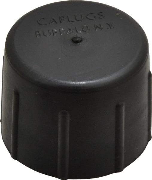 Caplugs - 1 NPT ID, Quick-Lock Cap - Polyethylene, Black - Industrial Tool & Supply