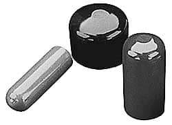 Caplugs - 1-11/16" ID, Stretchable Cap - 1-1/2" Long, Vinyl, Black - Industrial Tool & Supply