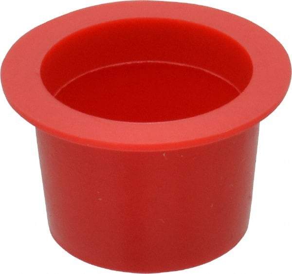 Caplugs - 1/4 NPT ID, Press Fit Cap - Polyethylene, Red - Industrial Tool & Supply