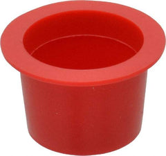 Caplugs - 1/4 NPT ID, Press Fit Cap - Polyethylene, Red - Industrial Tool & Supply