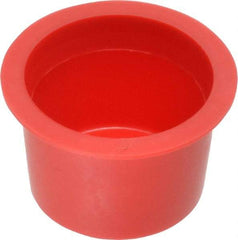 Caplugs - 1/2 NPT ID, Press Fit Cap - Polyethylene, Red - Industrial Tool & Supply