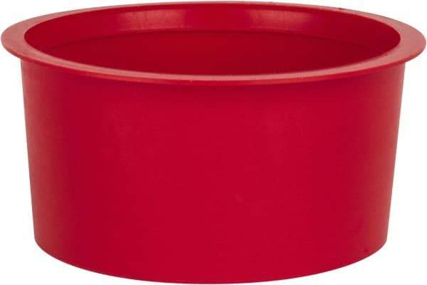 Caplugs - 1-1/2 NPT ID, Press Fit Cap - Polyethylene, Red - Industrial Tool & Supply