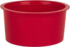 Caplugs - 1-1/2 NPT ID, Press Fit Cap - Polyethylene, Red - Industrial Tool & Supply