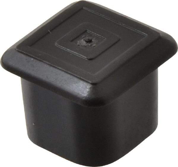 Caplugs - Square Head Plug - 3/4" OD, 1/2" Long, Polyethylene, Black - Industrial Tool & Supply