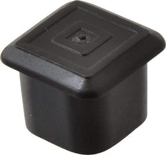 Caplugs - Square Head Plug - 3/4" OD, 1/2" Long, Polyethylene, Black - Industrial Tool & Supply