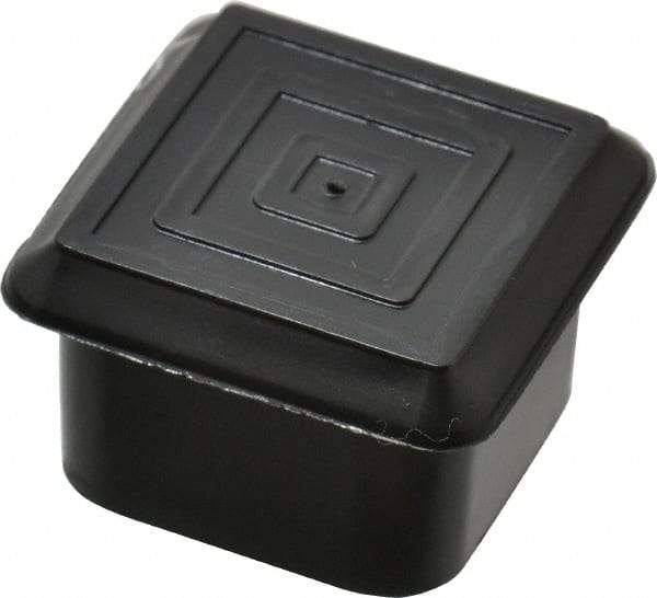 Caplugs - Square Head Plug - 1" OD, 1/2" Long, Polyethylene, Black - Industrial Tool & Supply