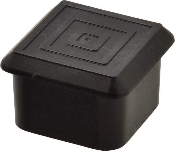 Caplugs - Square Head Plug - 1" OD, 1/2" Long, Polyethylene, Black - Industrial Tool & Supply