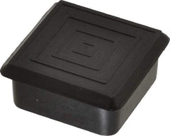Caplugs - Square Head Plug - 1-1/2" OD, 1/2" Long, Polyethylene, Black - Industrial Tool & Supply