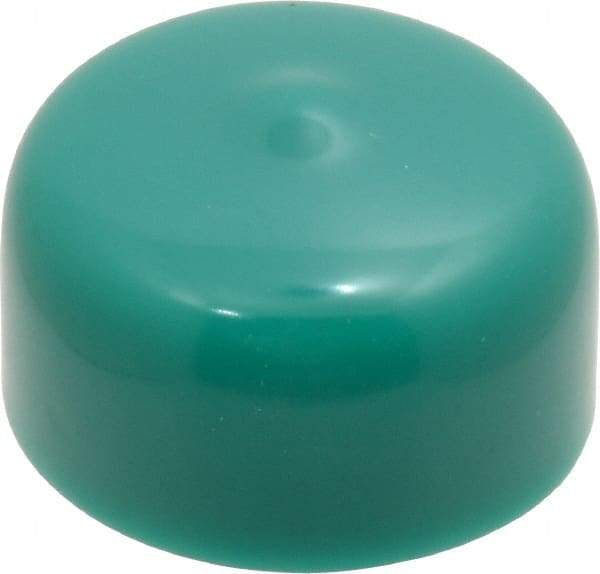 Caplugs - 1" ID, Stretchable Cap - 1/2" Long, Vinyl, Green - Industrial Tool & Supply