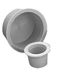Caplugs - 2-1/2 NPT ID, Press Fit Cap - Polyethylene, Red - Industrial Tool & Supply