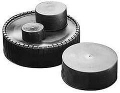 Caplugs - 4 NPT ID, Quick-Lock Cap - Polyethylene, Black - Industrial Tool & Supply