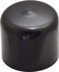 Caplugs - 1-1/8" ID, Stretchable Cap - 1" Long, Vinyl, Black - Industrial Tool & Supply