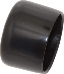Caplugs - 1-1/2" ID, Stretchable Cap - 1" Long, Vinyl, Black - Industrial Tool & Supply