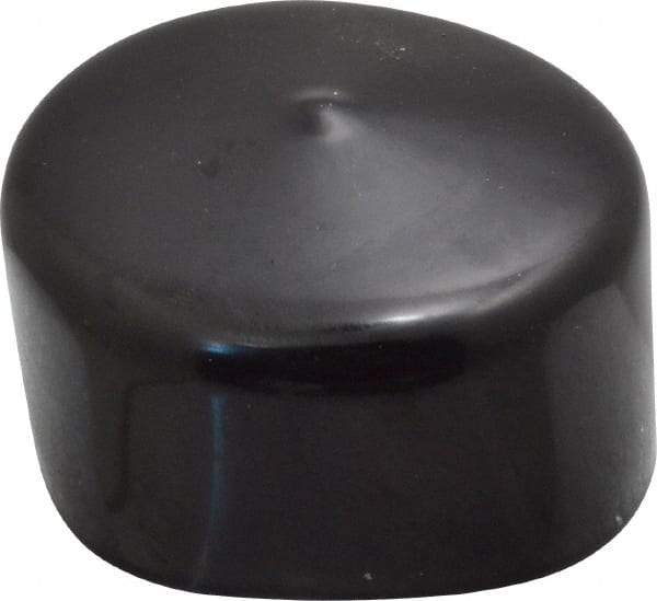 Caplugs - 2" ID, Stretchable Cap - 1" Long, Vinyl, Black - Industrial Tool & Supply