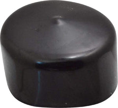 Caplugs - 2" ID, Stretchable Cap - 1" Long, Vinyl, Black - Industrial Tool & Supply