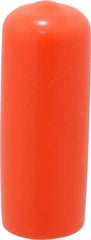 Caplugs - 1/2" ID, Stretchable Cap - 1-1/2" Long, Vinyl, Orange - Industrial Tool & Supply