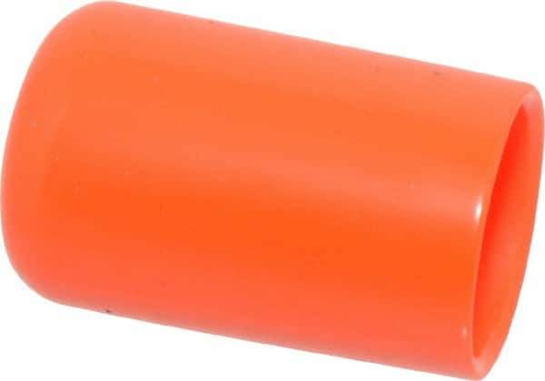 Caplugs - 7/8" ID, Stretchable Cap - 1-1/2" Long, Vinyl, Orange - Industrial Tool & Supply