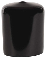 Caplugs - 1-1/4" ID, Stretchable Cap - 1-1/2" Long, Vinyl, Black - Industrial Tool & Supply