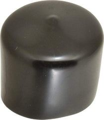 Caplugs - 2" ID, Stretchable Cap - 1-1/2" Long, Vinyl, Black - Industrial Tool & Supply