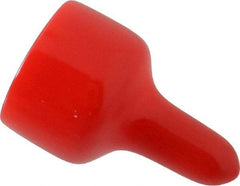Caplugs - 3/4" ID, Pull-Tab Cap - Vinyl, Red - Industrial Tool & Supply