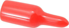 Caplugs - 3/8" ID, Pull-Tab Cap - Vinyl, Red - Industrial Tool & Supply
