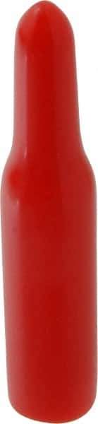 Caplugs - 1/4" ID, Pull-Tab Cap - Vinyl, Red - Industrial Tool & Supply