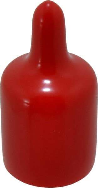 Caplugs - 7/8" ID, Pull-Tab Cap - Vinyl, Red - Industrial Tool & Supply