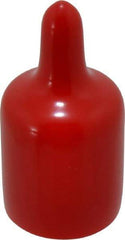 Caplugs - 7/8" ID, Pull-Tab Cap - Vinyl, Red - Industrial Tool & Supply