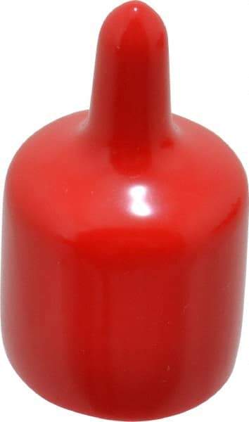 Caplugs - 1" ID, Pull-Tab Cap - Vinyl, Red - Industrial Tool & Supply